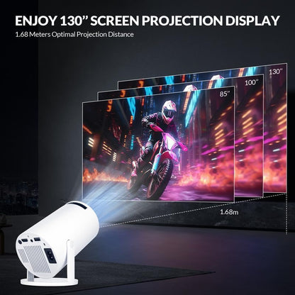 HY300 PRO+ LCD Smart Short Throw Projector for Home Theater | Android 11,4K Decoding,200 ANSI Lumens,Wifi6 Bt5.0,Low Noise 28Db,50000H Lamp Life,100-Inch Projection