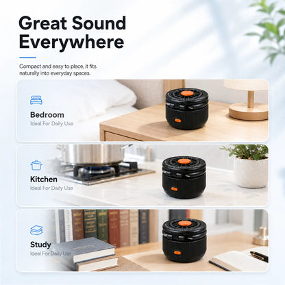 3-In-1 Compact Bluetooth Speaker - Magnetic 360° Rotatable Phone Stand, RGB Light, HD Sound, Portable Wireless Holder with Charging, Battery, Connection, for Office, Gaming, Creative Gift, Audios
