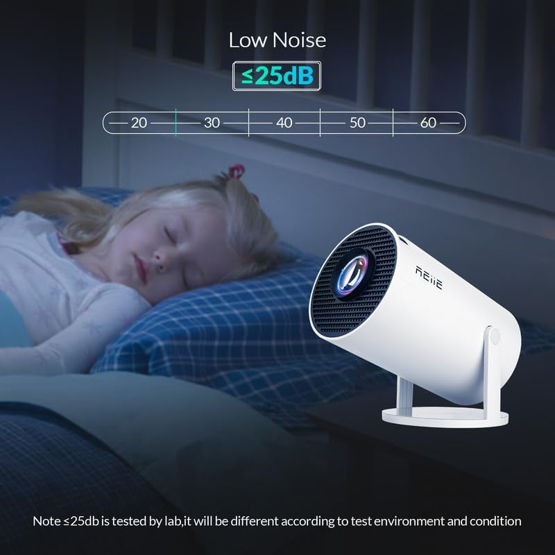HY300 PRO+ LCD Smart Short Throw Projector for Home Theater | Android 11,4K Decoding,200 ANSI Lumens,Wifi6 Bt5.0,Low Noise 28Db,50000H Lamp Life,100-Inch Projection