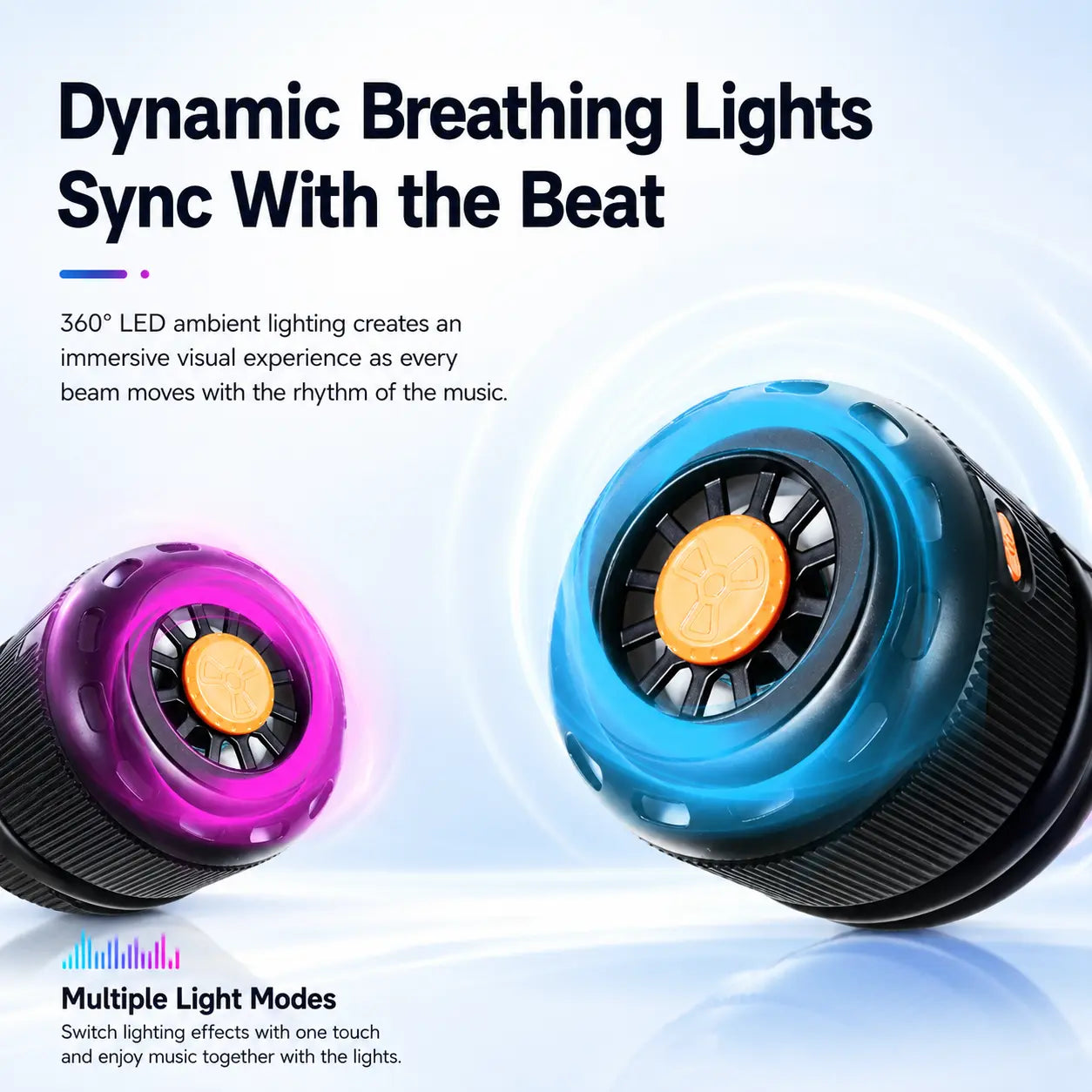 3-In-1 Compact Bluetooth Speaker - Magnetic 360° Rotatable Phone Stand, RGB Light, HD Sound, Portable Wireless Holder with Charging, Battery, Connection, for Office, Gaming, Creative Gift, Audios