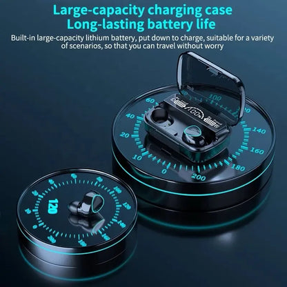 M10 TWS Bluetooth Earphones – Wireless Headset with Mic, Noise Cancelling & Chargeable Portable Box
