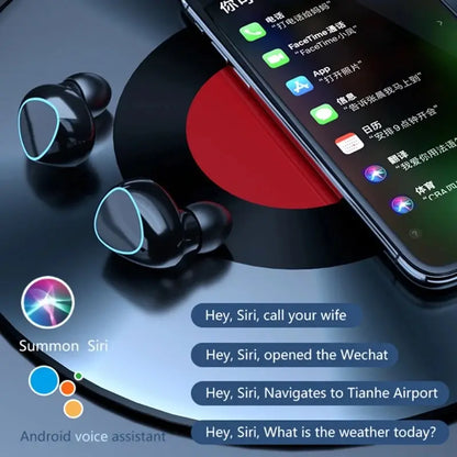 M10 TWS Bluetooth Earphones – Wireless Headset with Mic, Noise Cancelling & Chargeable Portable Box