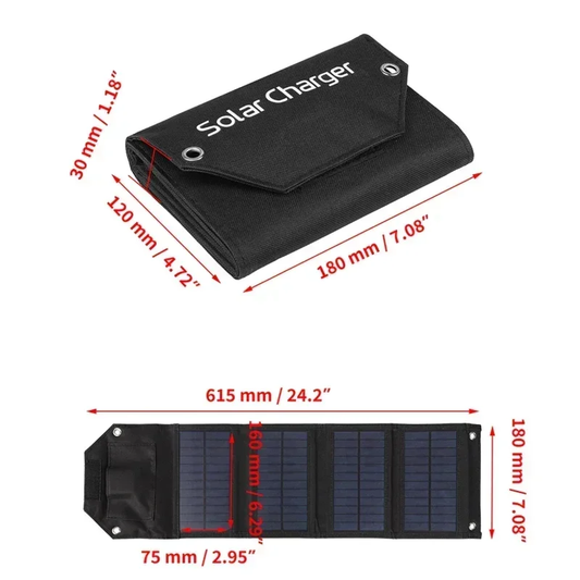 Title: Foldable Solar Panel 60W 80W 100W – Portable Outdoor Charger for Camping, RV & Power Bank
