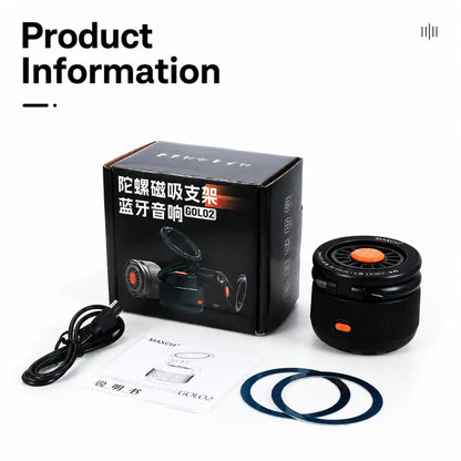 3-In-1 Compact Bluetooth Speaker - Magnetic 360° Rotatable Phone Stand, RGB Light, HD Sound, Portable Wireless Holder with Charging, Battery, Connection, for Office, Gaming, Creative Gift, Audios