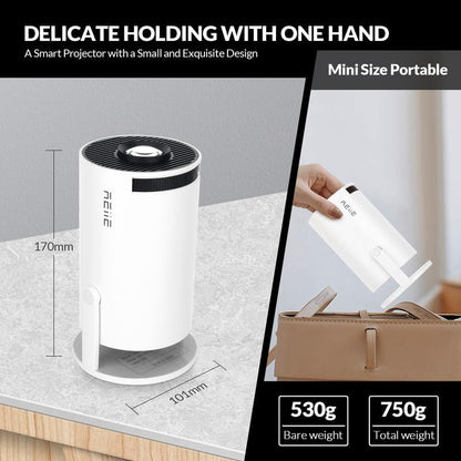 HY300 PRO+ LCD Smart Short Throw Projector for Home Theater | Android 11,4K Decoding,200 ANSI Lumens,Wifi6 Bt5.0,Low Noise 28Db,50000H Lamp Life,100-Inch Projection